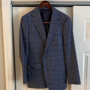 Bonobos Navy Checkered Blazer